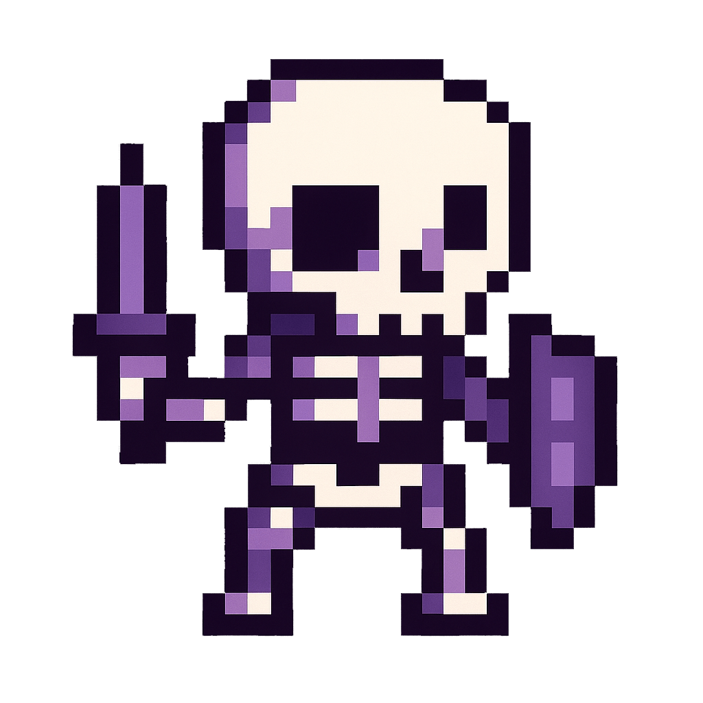 Skeleton invader sprite