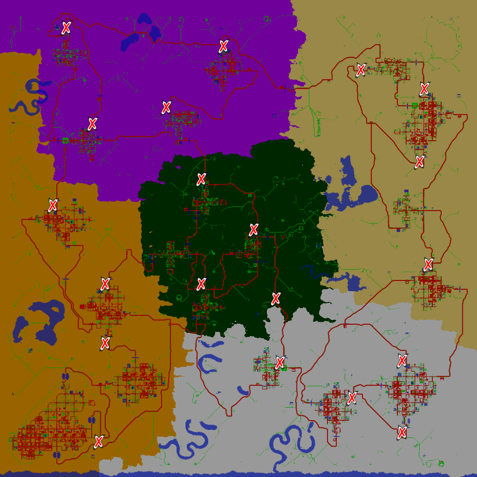 Current Undead Country world map